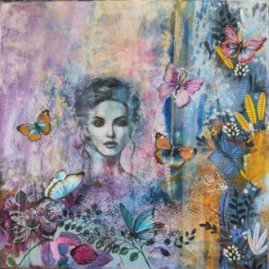 Femme aux papillons