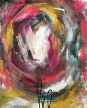 abstract immersive art painting on canvas 80x100
